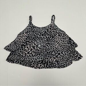Womens Animal Print Crop Top